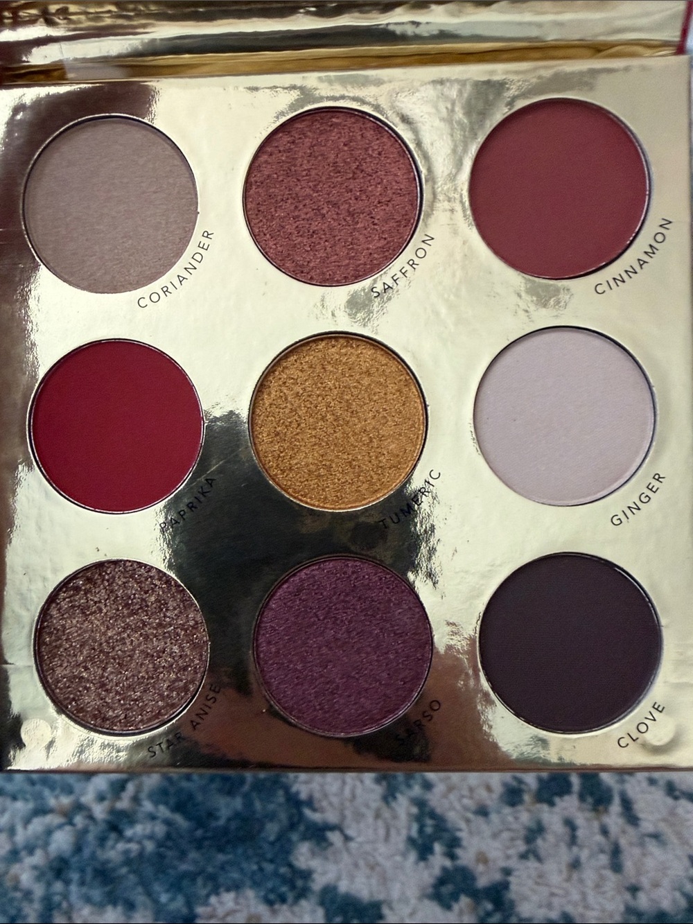 Suva Beauty Saffron Eyeshadow Palette - Red & Gold